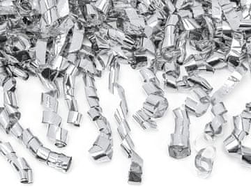 shumee PartyDeco cev s konfeti srebrne barve 40 cm