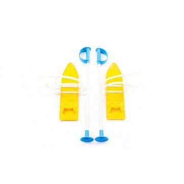 shumee 40 cm smuči s palicami - rumene