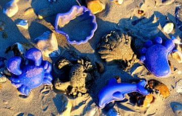 shumee Silikonski peščeni kalupi Scrunch-moulds - modri