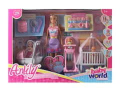 shumee KOMPLET ZA PUNČKE ANLILY Mama + majhne punčke + dodatki