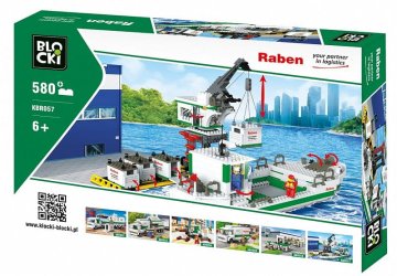 shumee Kontejnerska ladja RABEN Blocki z žerjavom 576 kosov.