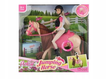 shumee Anlily džokejska punčka s konjem z gibljivimi okončinami