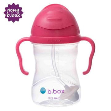 shumee 240 ml steklenica za vodo s slamico - malina b.box