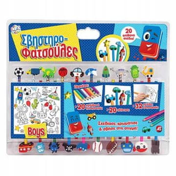 shumee Komplet barvic in radirk za fantka