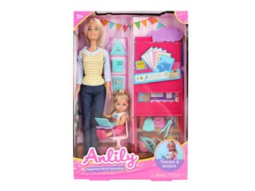 shumee promocija ANLILY DOLL 29 CM Učitelj z otrokom - Šola