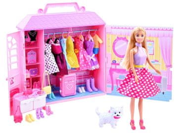 shumee Punčka Anlily z garderobo, oblačili, čevlji in dodatki