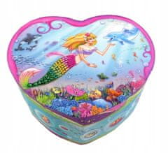 shumee PECOWARE glasbena skrinjica v obliki srca MORSKA DEKLICA