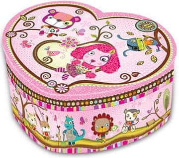 shumee PECOWARE glasbena skrinjica v obliki srca ŽIVALI