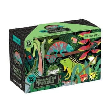 shumee Mudpuppy sestavljanka, ki se sveti v temi, žabe in kuščarji, 100 kosov, 5+