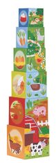 shumee Piramida z lesenimi figuricami Farm Friends, Lelin