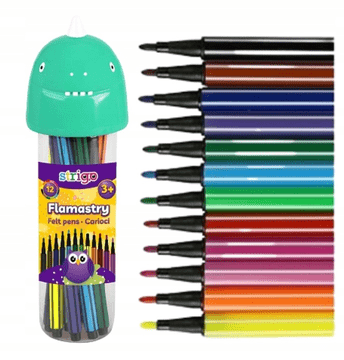 shumee Komplet markerjev - markerji z dinozavri 12 barv Strigo