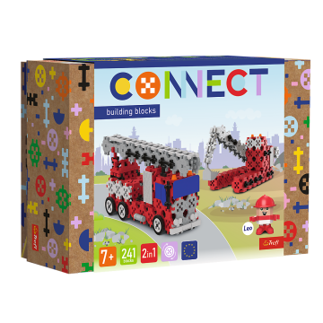 shumee BLOCKI CONNECT 2-v-1 gradbeni komplet gasilske enote/gosenični bager figura Lea