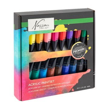 shumee Komplet akrilnih barv Grafix v pakiranju 18 kosov