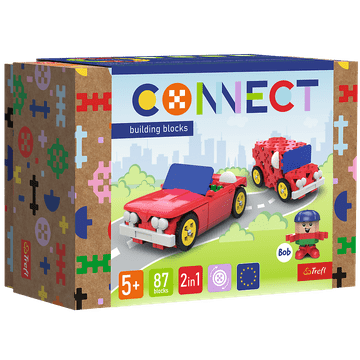 shumee BLOCKI CONNECT 2-v-1 sestavni komplet Bob figura kabrioleta/kombija