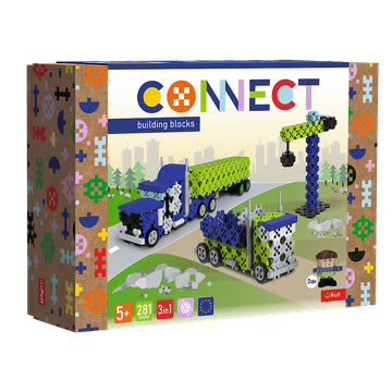 shumee CONNECT BLOCKS Komplet gradbenih kock 3 v 1 Figura tovornjaka z gradbišča PROMOCIJA