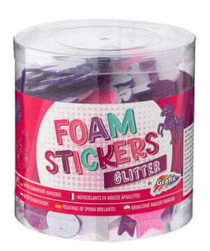 shumee Grafix penaste nalepke z bleščicami roza/vijolična