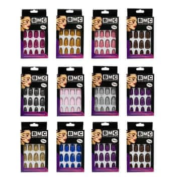 shumee Umetni nohti z bleščečimi konicami, 12 kosov