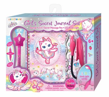 shumee Pecoware dnevnik baletnega plesalca z UV svetilko in pisalom