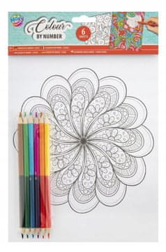 shumee Grafix pobarvanka slikanje po številkah - z barvicami - rože