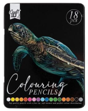 shumee 18 barvnih svinčnikov v pločevinasti škatli GRAFIX