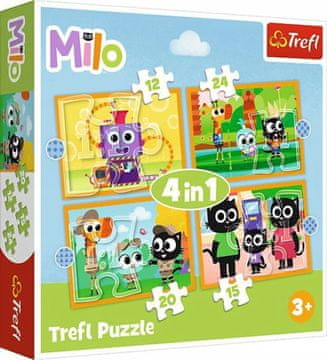 shumee Sestavljanka 4 v 1 Spoznajte Mila in njegove prijatelje 34654