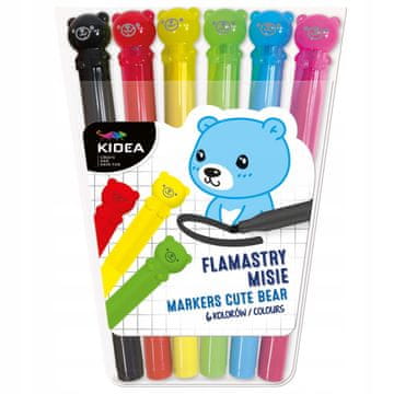 shumee Markerji medvedki 6 barv KIDEA 4345