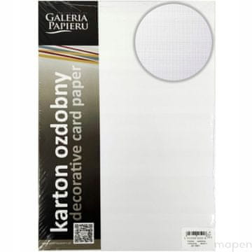 shumee DEKORATIVNI KARTON S KARIRASTIM RISAČEM, BEL (20) 240G