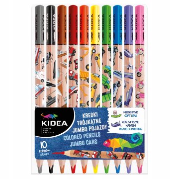 shumee JUMBO BARVICE TRIKOTNE VOZILA 10 BARV KIDEA 3485