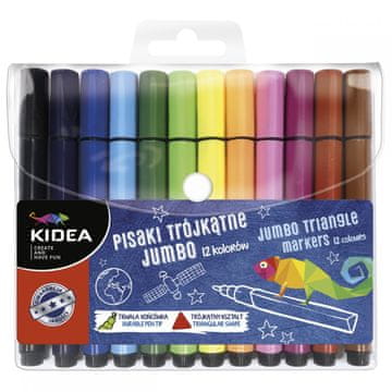 Derform Kidea 1846 trikotni jumbo markerji 12 kos.