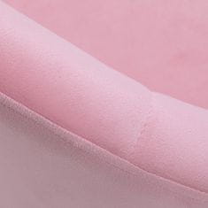 shumee 4Rico QS-BL12G vrtljiv fotelj žametno roza