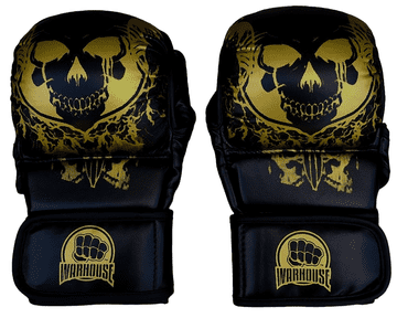 shumee Rokavice za MMA sparing WarHouse Skull Gold, velikosti L