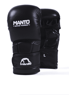 shumee MANTO MMA PRO rokavice za trening sparing črno/bele velikosti L
