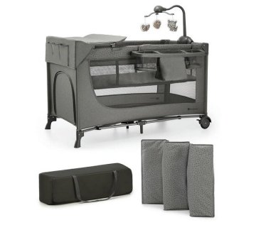 shumee KinderKraft Potovalna posteljica JOY 2 TEMNO SIVA