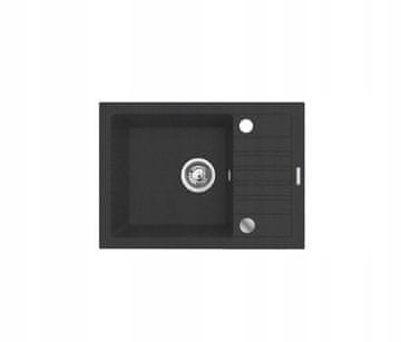 shumee Pomivalno korito BALI (62x44) 1B1D črna Pipa Flessi