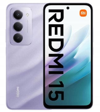 shumee Pametni telefon Xiaomi Redmi 15 8/256GB v peščeno vijolični barvi