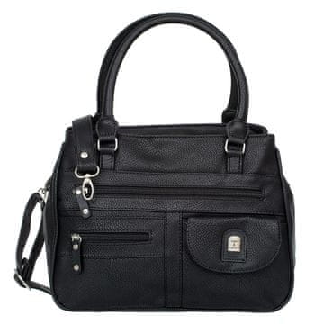 shumee Ženska torba čez ramo Charm&Shape srednje velikosti, črne barve