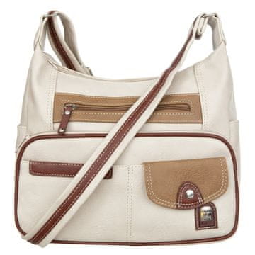 shumee Ženska torba čez ramo Charm&Shape srednje velikosti, ekru