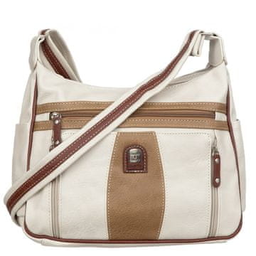 shumee Ženska torba čez ramo Charm&Shape srednje velikosti, ekru