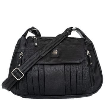 shumee Ženska torba čez ramo Charm&Shape srednje velikosti, črne barve