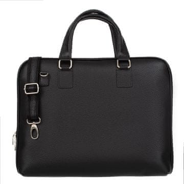 shumee Črna usnjena torba za prenosnik Vera Pelle Scienza