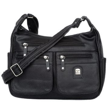 shumee Ženska torba čez ramo Charm&Shape srednje velikosti, črne barve