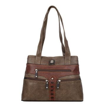 shumee Ženska torba čez ramo Charm&Shape srednje velikosti, čokoladna