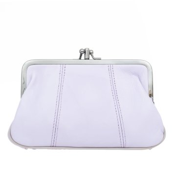 shumee Velika usnjena torbica vijolična