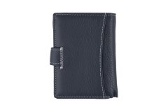 shumee Moška usnjena denarnica z zaponko Wild Horse RFID, temno modra