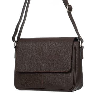 shumee Čokoladna usnjena torbica Vera Pelle Bafta