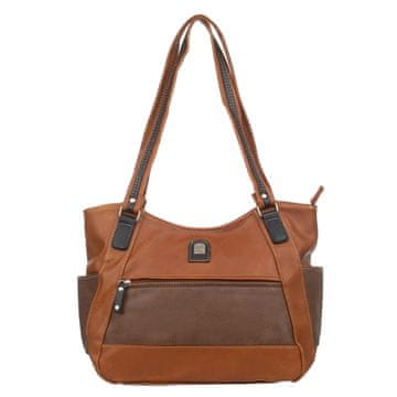 shumee Ženska torba čez ramo Charm&Shape srednje rjave barve