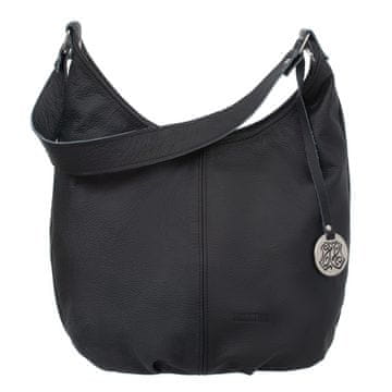 shumee Ženska usnjena torba Black Bay