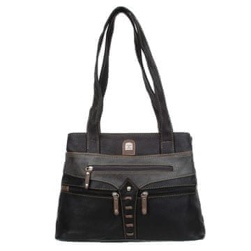 shumee Ženska torba čez ramo Charm&Shape srednje velikosti, črne barve