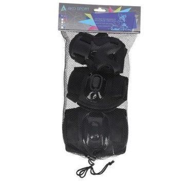 shumee PO02 ČRNI KOMPLET ŠČITNIKOV (za ušesa, roke in rame), VELIKOST XS