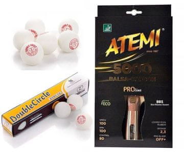 shumee ATEMI 5000 AN KOMPLET TENISKIH LOPARJEV Z ŽOGICAMI